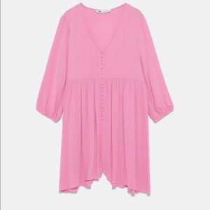 ZARA PINK BUTTON JUMPSUIT DRESS
